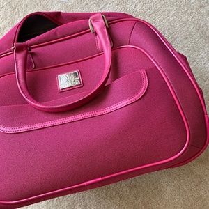 Diane Von Furstenburg Pink Rolling Duffel Bag